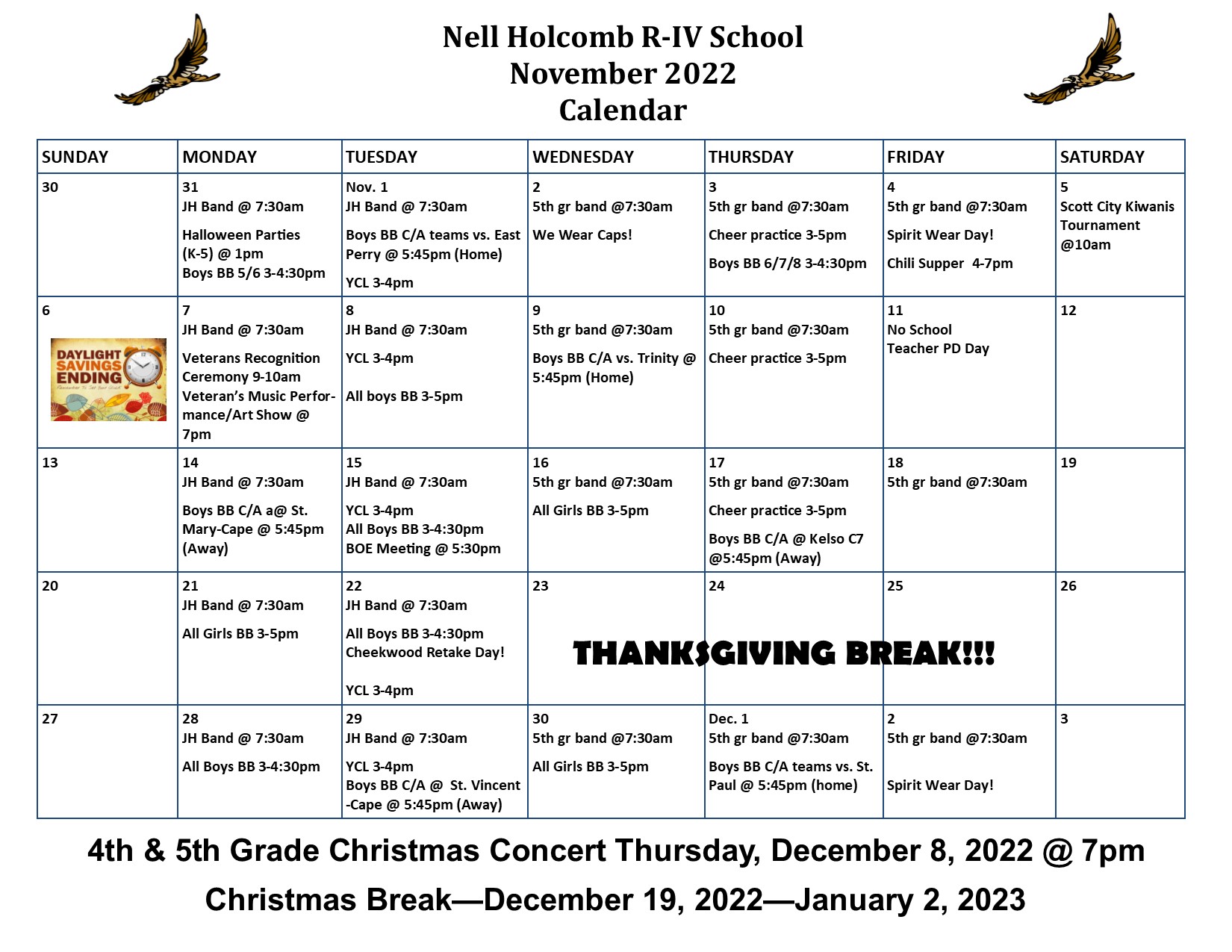 Nell RIV School District P & G WORKDAY NHS